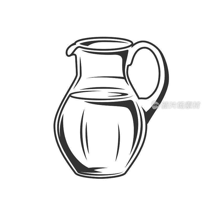 Milk jug isolated on white background